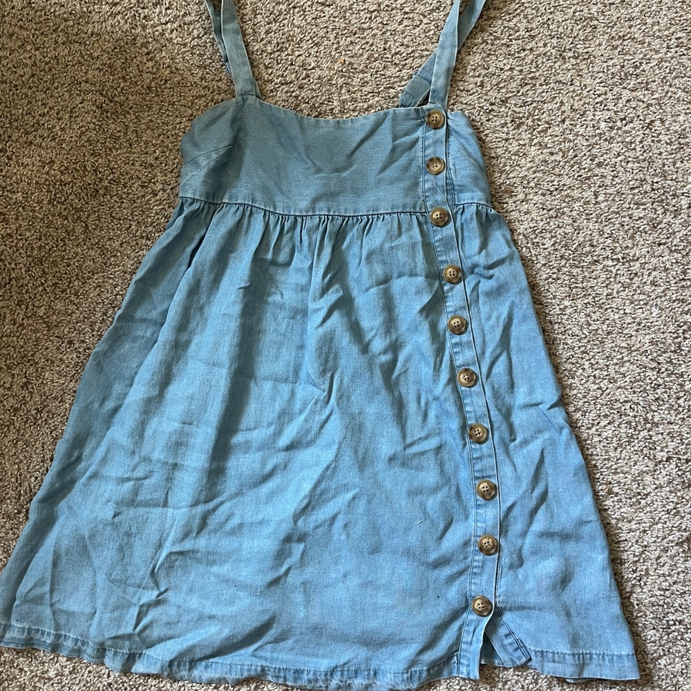Urban Outfitters Denim Blue Smocked Top